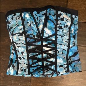 ‼️SOLD‼️NWT✅ Bebe corset adjustable top 💙🖤